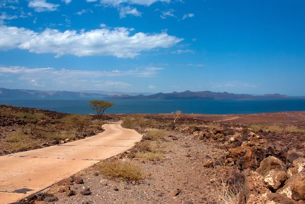A estrada para o Lago Turkana — Fotografia de Stock