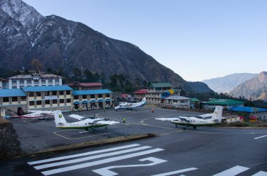 lukla, nepal Tenzing hillary Havaalanı.