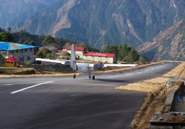 lukla, nepal Tenzing hillary Havaalanı.