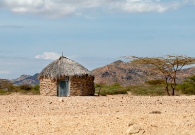 geleneksel Afrika kulübeleri Kenya 