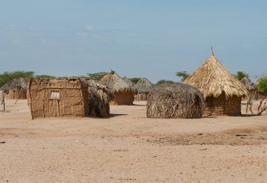 geleneksel Afrika kulübeleri Kenya 