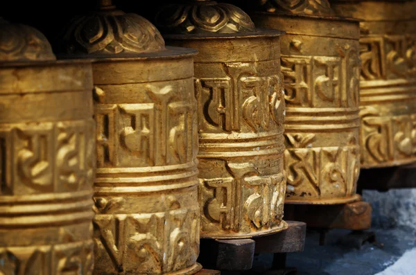 Prayer wheels in  Himalayas, Khumbu district,  Nepal — Stock Photo, Image