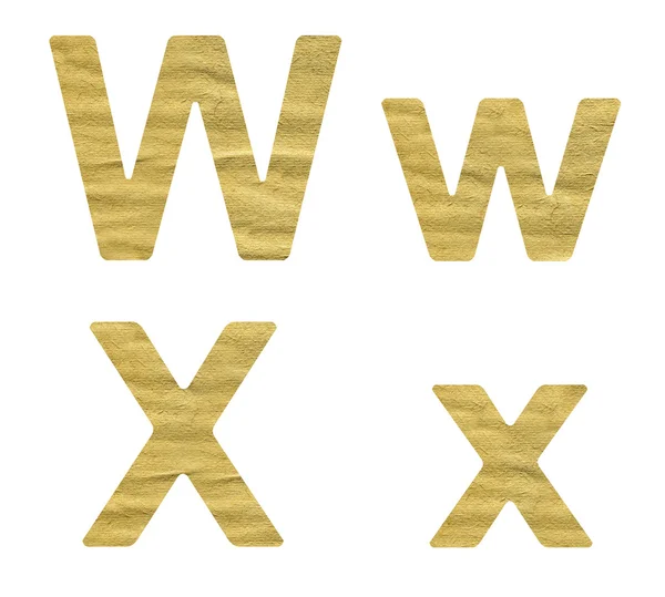 Alphabet made from beige paper — Stock Photo, Image