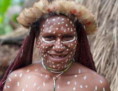 Woman of a Papuan trib clipart