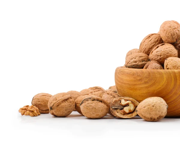 Basket with walnuts — Stock Photo, Image