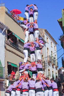 torredembarra, Katalonya Castells performans