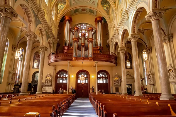 Detroit Michigan Usa November 2018 Interiör Saint Mary Romersk Katolska — Stockfoto