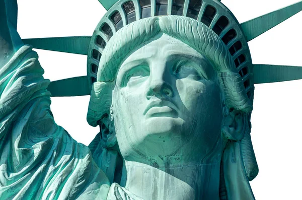 Statue Liberty Isolated White Background — Stock Photo, Image