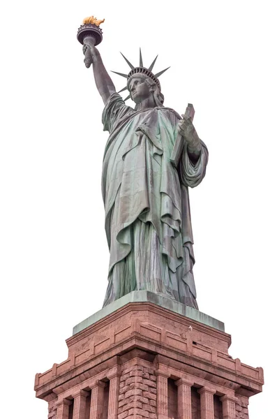 Statue Liberty Isolated White Background — Stock Photo, Image