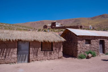 Machuca köyü. San Pedro de Atacama, Antofagasta, Şili.