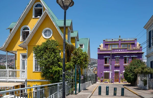 Valparaíso Chile Enero 2020 Coloridos Edificios Ciudad Valparaíso Patrimonio Humanidad —  Fotos de Stock