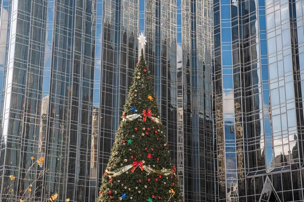 Pittsburgh Pensilvania Noviembre 2018 Árbol Navidad Centro Pittsburgh Navidad Vacaciones — Foto de Stock