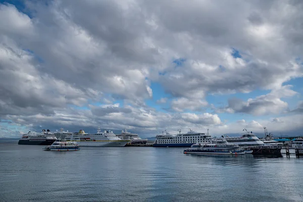 Ushuaia Tierra Del Fuego Argentina Ledna2020 Pohled Přístav Ushuaia Tierra — Stock fotografie