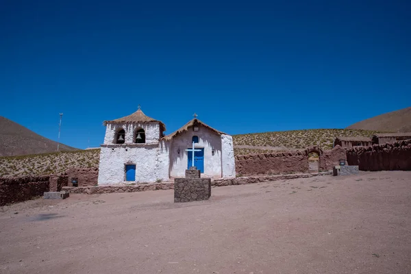 Igreja Antiga Aldeia Machuca San Pedro Atacama Antofagasta Chile — Fotografia de Stock