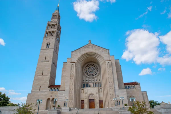 Bazilika Národní Svatyně Neposkvrněného Početí Washington Spojené Státy — Stock fotografie