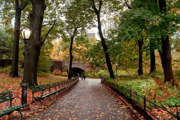 New York Usa Oktober 2019 Uitzicht Het Herfstlandschap Central Park — Stockfoto