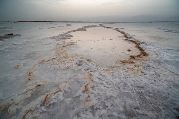 Zicht Dode Zee Kustlijn Israël — Stockfoto