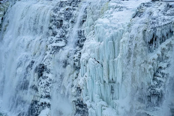 Cachoeiras Letchworth State Park Vista Durante Inverno Estados Unidos — Fotografia de Stock
