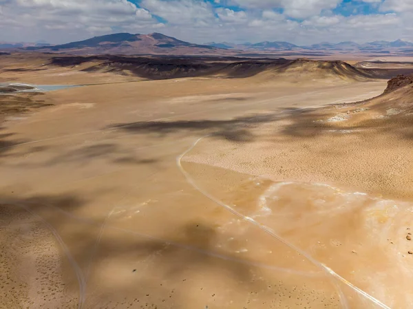 Letecký Pohled Kamennou Formaci Salar Tara Atacama Desert Chile — Stock fotografie