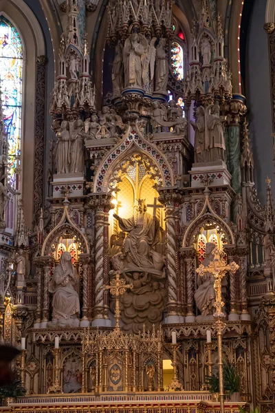 Ottawa Ontario Kanada September 2019 Interiören Notre Dame Basilikan Romersk — Stockfoto