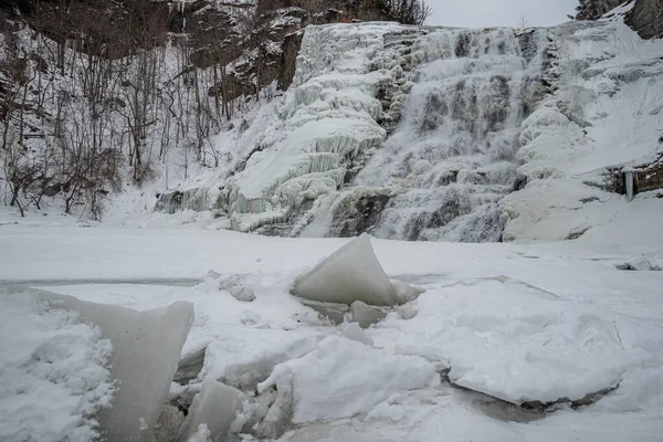 Ithaca Falls Vista Durante Invierno Nueva York Estados Unidos — Foto de Stock