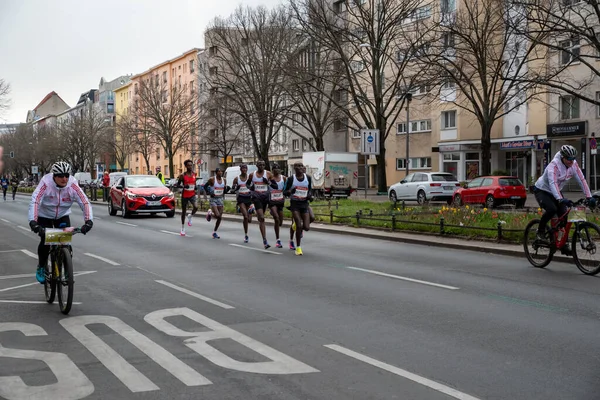 Berlin Germany April 2022 Half Marathon Berlin Athletes Run Otto — Stock Photo, Image