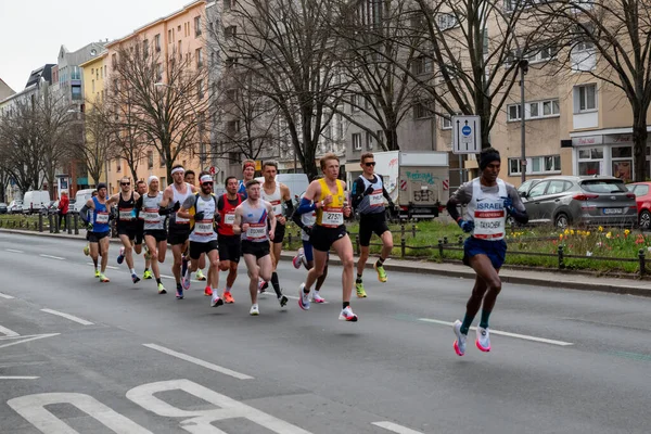 Berlin Germany April 2022 Half Marathon Berlin Athletes Run Otto — Stock Photo, Image