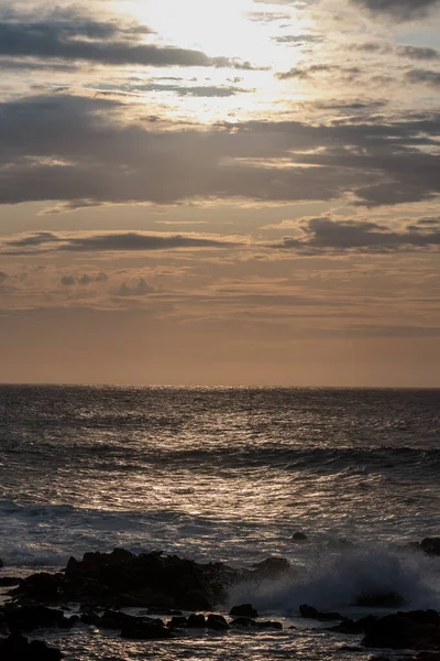 Zonsondergang Paaseiland Rapa Nui Stille Oceaan Chili — Stockfoto