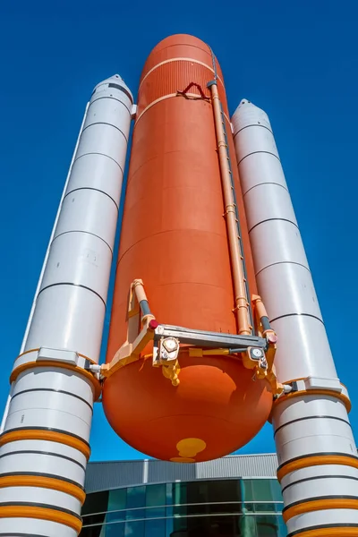 Cape Canaveral Florida Usa Prosinec 2021 Expozice Raketoplánu Atlantis Návštěvnickém — Stock fotografie