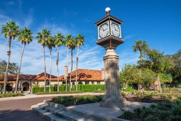 Augustine Florida Abd Şehir Merkezindeki Şehir Meydanındaki Saat Kulesi — Stok fotoğraf