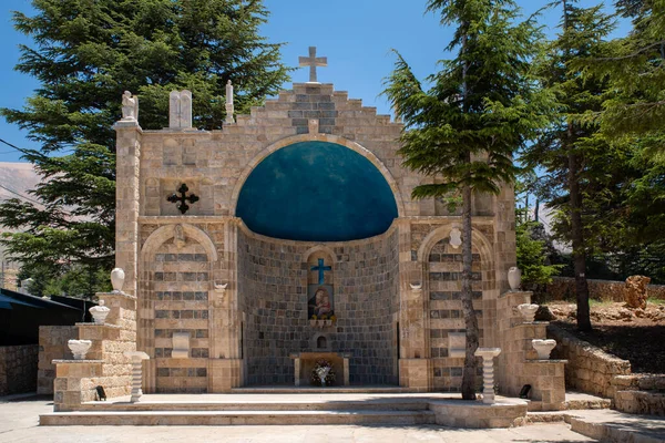 Capela Cedros Deus Localizada Vale Kadisha Bsharre Líbano — Fotografia de Stock