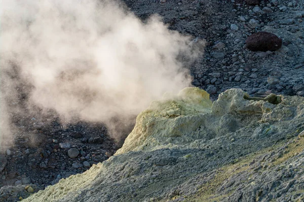 Paisagem Montanhosa Ilha Paramushir Vulcão Karpinsky Ilhas Kuril Rússia — Fotografia de Stock