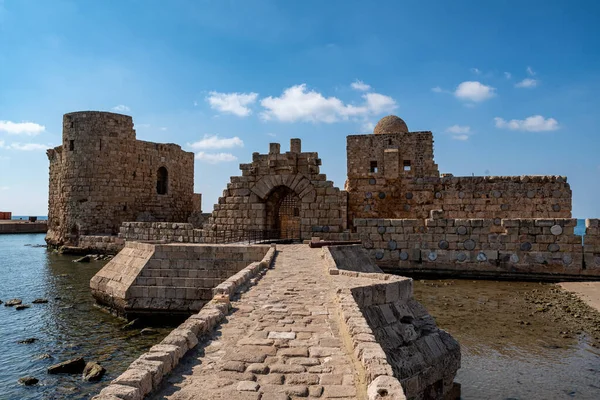 Sidonský Hrad Postavený Křižáky Libanonem — Stock fotografie