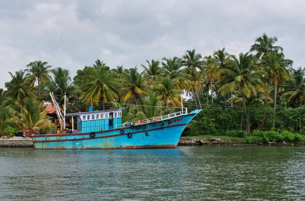 Керала Индия Октября Индийские Рыбацкие Лодки Керале Октября 2014 Года — стоковое фото