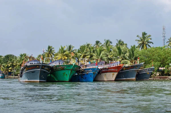 Kerala Inde Octobre Bateaux Pêche Indiens Kerala Octobre 2014 — Photo