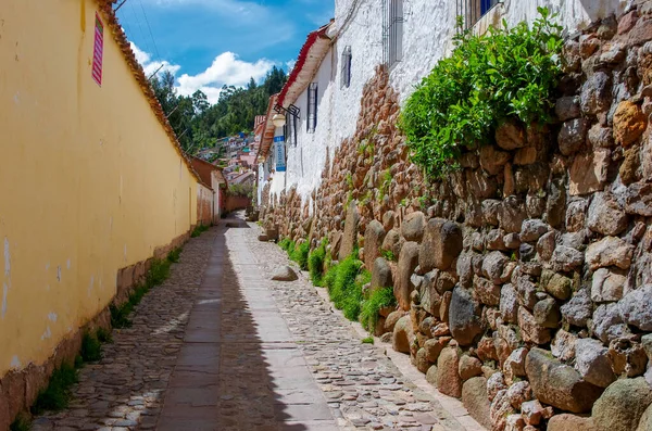 Straßen Von Cusco Peru Berühmtes Reiseziel Peru Und Eine Der — Stockfoto