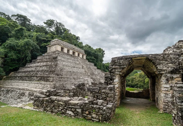 Άποψη Του Αρχαιολογικού Χώρου Palenque Μεξικό — Φωτογραφία Αρχείου
