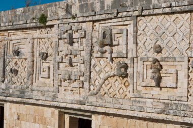 Uxmal - Antik Maya şehir kalıntıları. Yucatan, Meksika