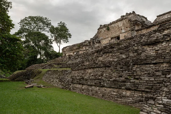 Vista Del Sitio Arqueológico Palenque México — Foto de Stock