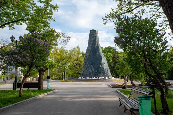 Kharkiv Ukraine May 2022 Covered Sandbags Monument Taras Shevchenko Kharkiv — Stock Photo, Image