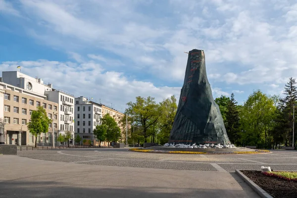 Kharkiv Ukraine Mai 2022 Couvert Sacs Sable Monument Taras Chevtchenko — Photo