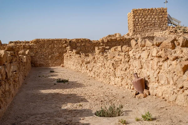 Antica Fortificazione Masada Israele Parco Nazionale Masada Nella Regione Israeliana — Foto Stock