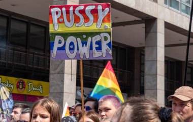 Berlin, Almanya - 23 Temmuz 2022 - Berlin 'de Christopher Caddesi Günü (CSD).