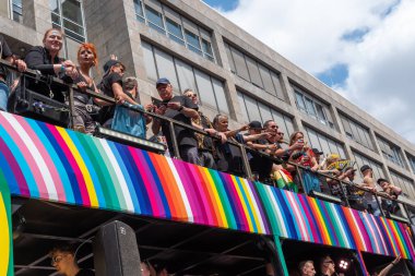 Berlin, Almanya - 23 Temmuz 2022 - Berlin 'de Christopher Caddesi Günü (CSD).