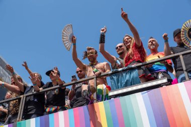 Berlin, Almanya - 23 Temmuz 2022 - Berlin 'de Christopher Caddesi Günü (CSD).