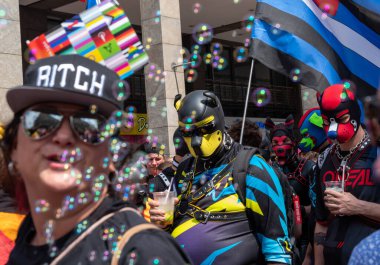 Berlin, Almanya - 23 Temmuz 2022 - Berlin 'de Christopher Caddesi Günü (CSD).