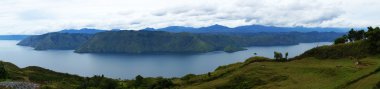 Panorama of Lake toba clipart