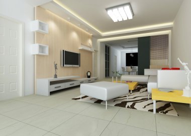 ev iç 3d rendering
