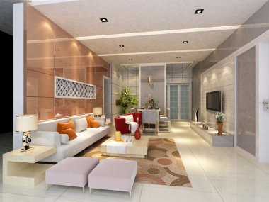ev iç 3d rendering