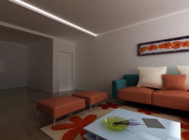 ev iç 3d rendering